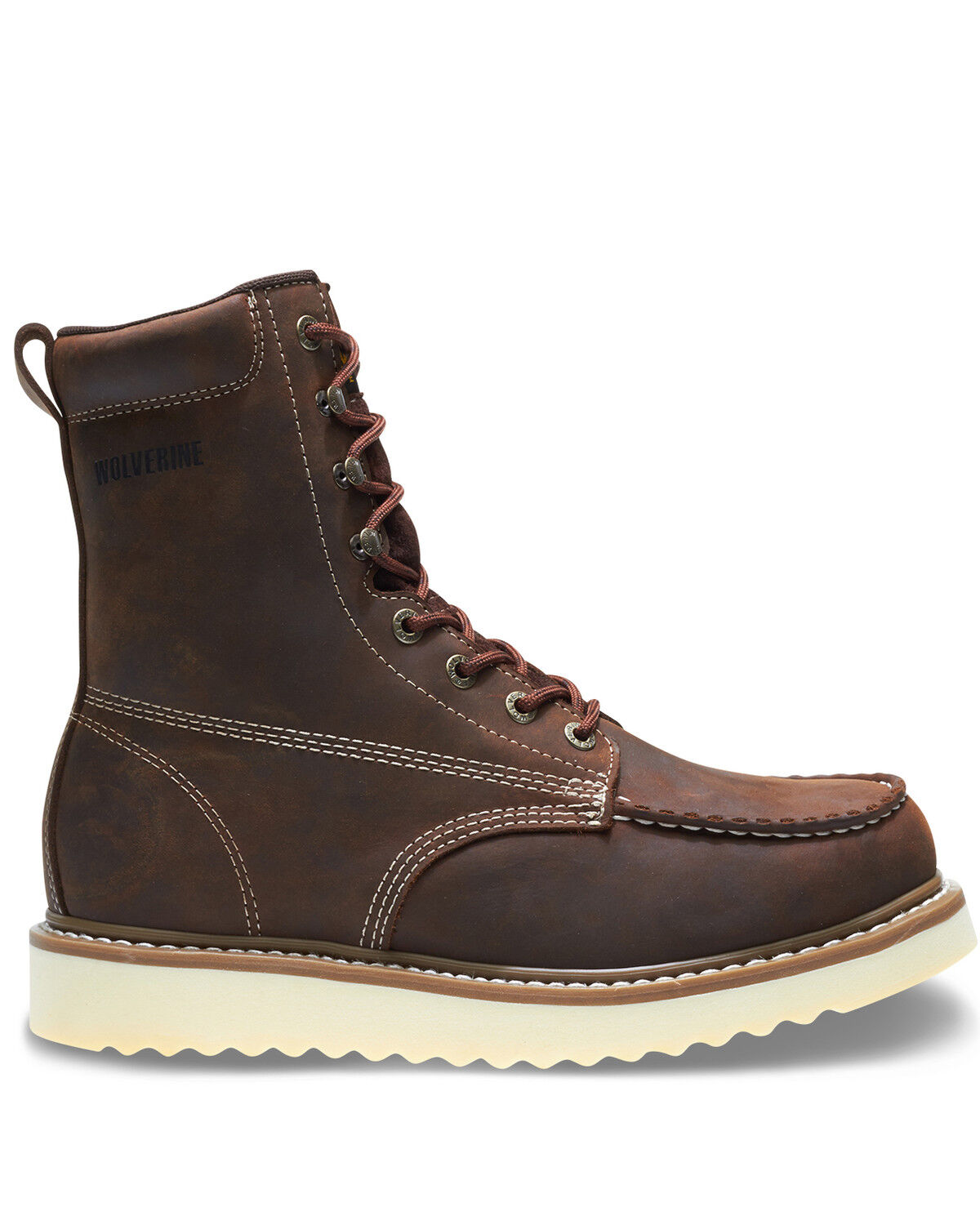 Image #2 - Wolverine Men's Loader Work Boots - Steel Toe, Brown, hi-res