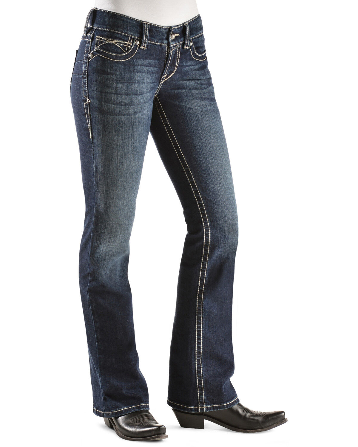 Image #2 - Ariat Women's Dark Wash Spitfire Riding Jeans, Denim, hi-res