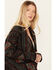 Image #2 - Cripple Creek Women's Southwestern print Blanket Wrap Jacket, Black, hi-res