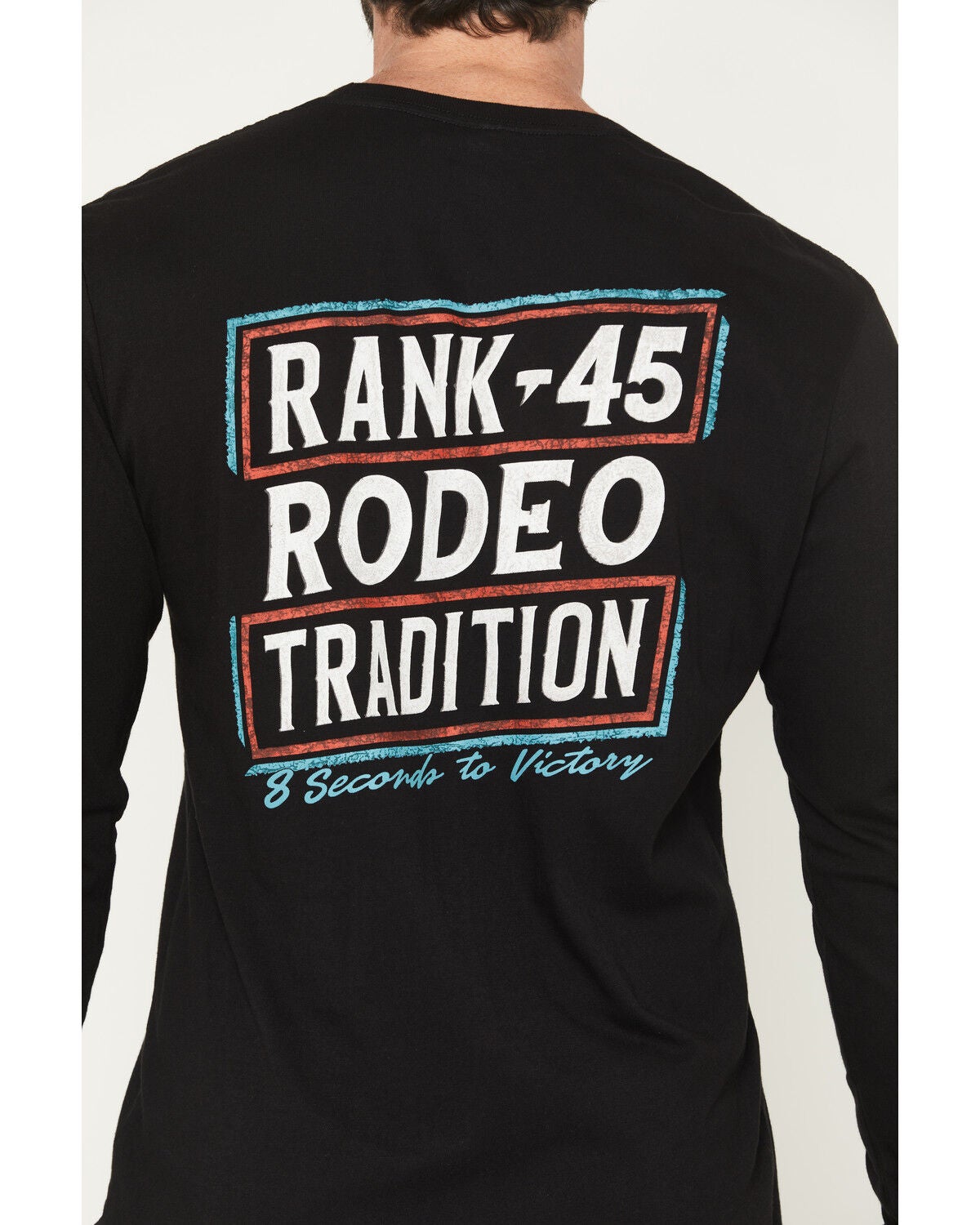 Image #4 - RANK 45&reg; Men's Rodeo Tradition Long Sleeve Graphic T-Shirt, Black, hi-res