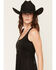 Image #2 - Idyllwind Women's Zilnez Faux Suede Studded Fringe Mini Dress, Black, hi-res