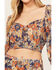 Image #3 - Beyond The Radar Women's Floral Print Tie Back Top, Multi, hi-res