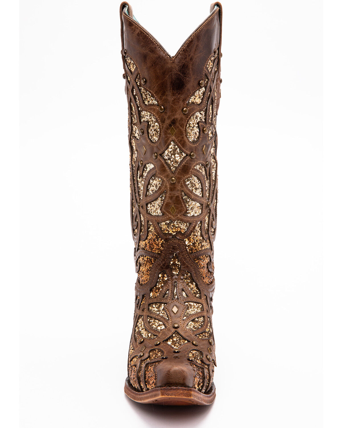 Image #4 - Corral Women's Golden Luminary Roots Western Boots - Snip Toe, Lt Brown, hi-res