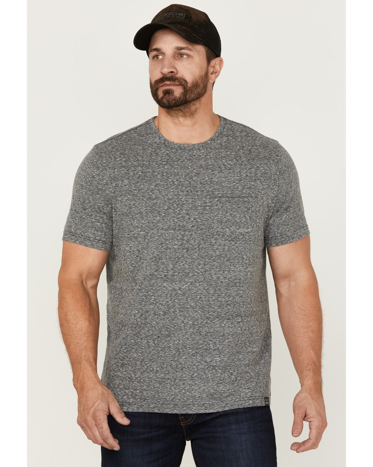 Image #1 - Flag & Anthem Men's Biscoe Snowy Stripe T-Shirt, Grey, hi-res