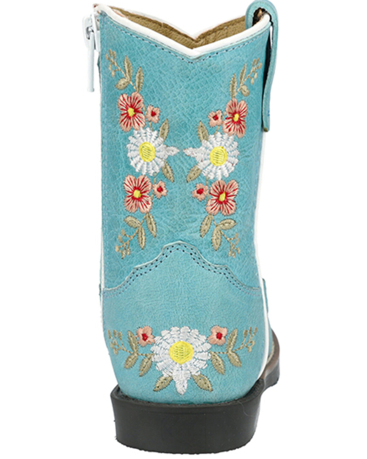 Image #4 - Smoky Mountain Toddler Girls' Autry Western Boots - Broad Square Toe, Turquoise, hi-res