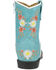 Image #4 - Smoky Mountain Toddler Girls' Autry Western Boots - Broad Square Toe, Turquoise, hi-res