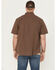 Image #4 - Hawx Men's Tanaka Plaid Print Short Sleeve Button-Down Shirt, Rust Copper, hi-res