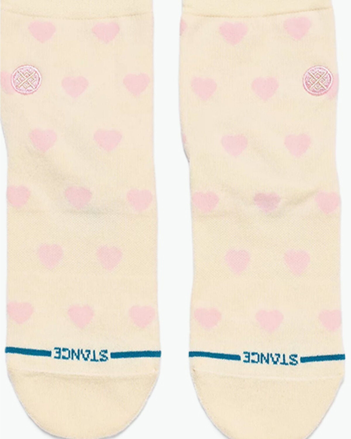 Image #1 - Stance Women's Hearts Lowrider Socks, Ivory, hi-res
