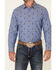 Image #3 - Pendleton Men's Indigo Chambray Allover Dobby Print Long Sleeve Button Down Western Shirt , Indigo, hi-res