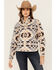 Image #1 - Shyanne Women's Southwestern Print Polar Fleece Pullover, Natural, hi-res