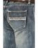 Image #4 - Rock & Roll Denim Men's Double Barrel Medium Vintage Wash Relaxed Stackable Bootcut Stretch Denim Jeans, Medium Wash, hi-res