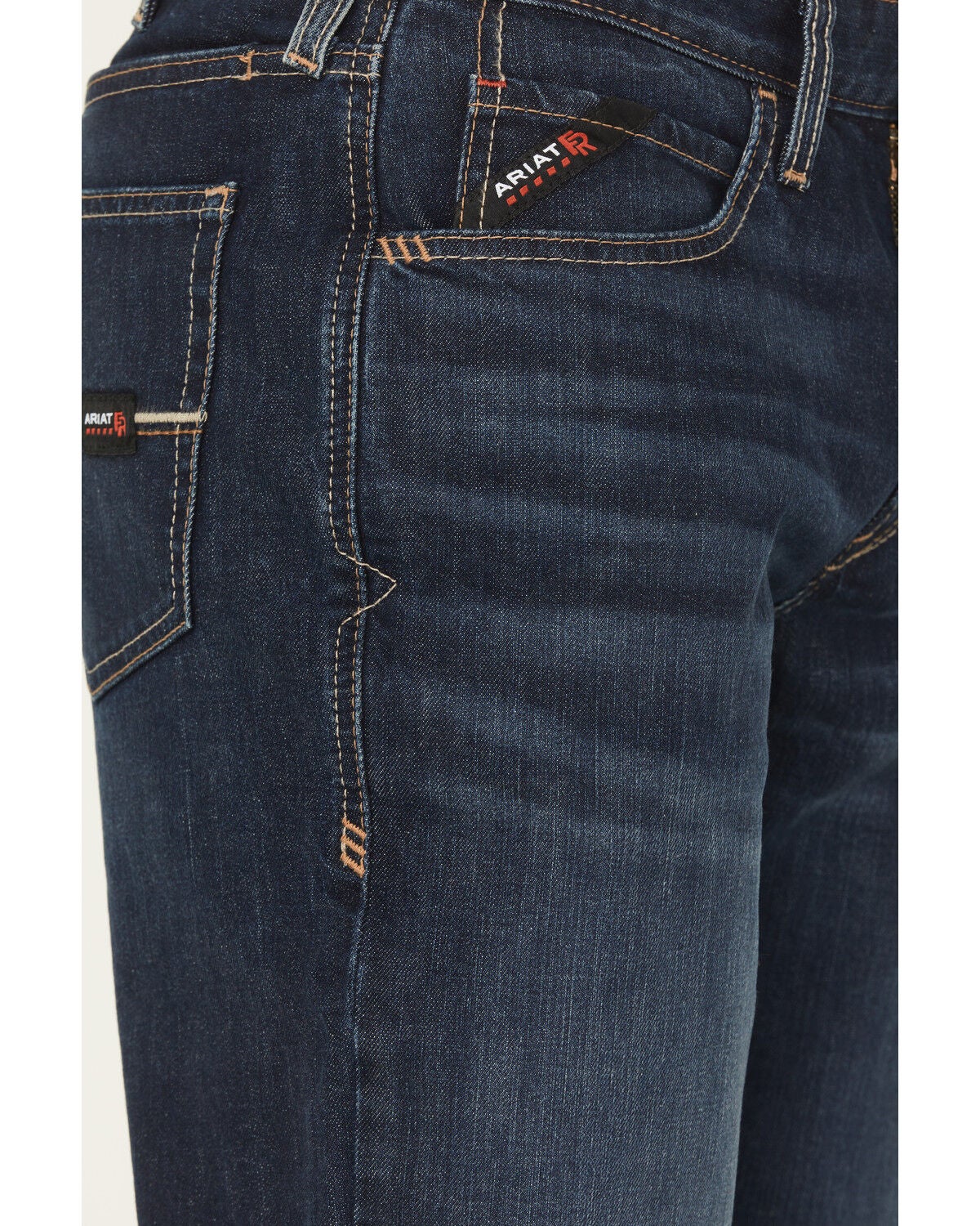 Image #2 - Ariat Men's FR M4 Lightweight DuraStretch Medium Wash Relaxed Bootcut Denim Jeans, Medium Wash, hi-res