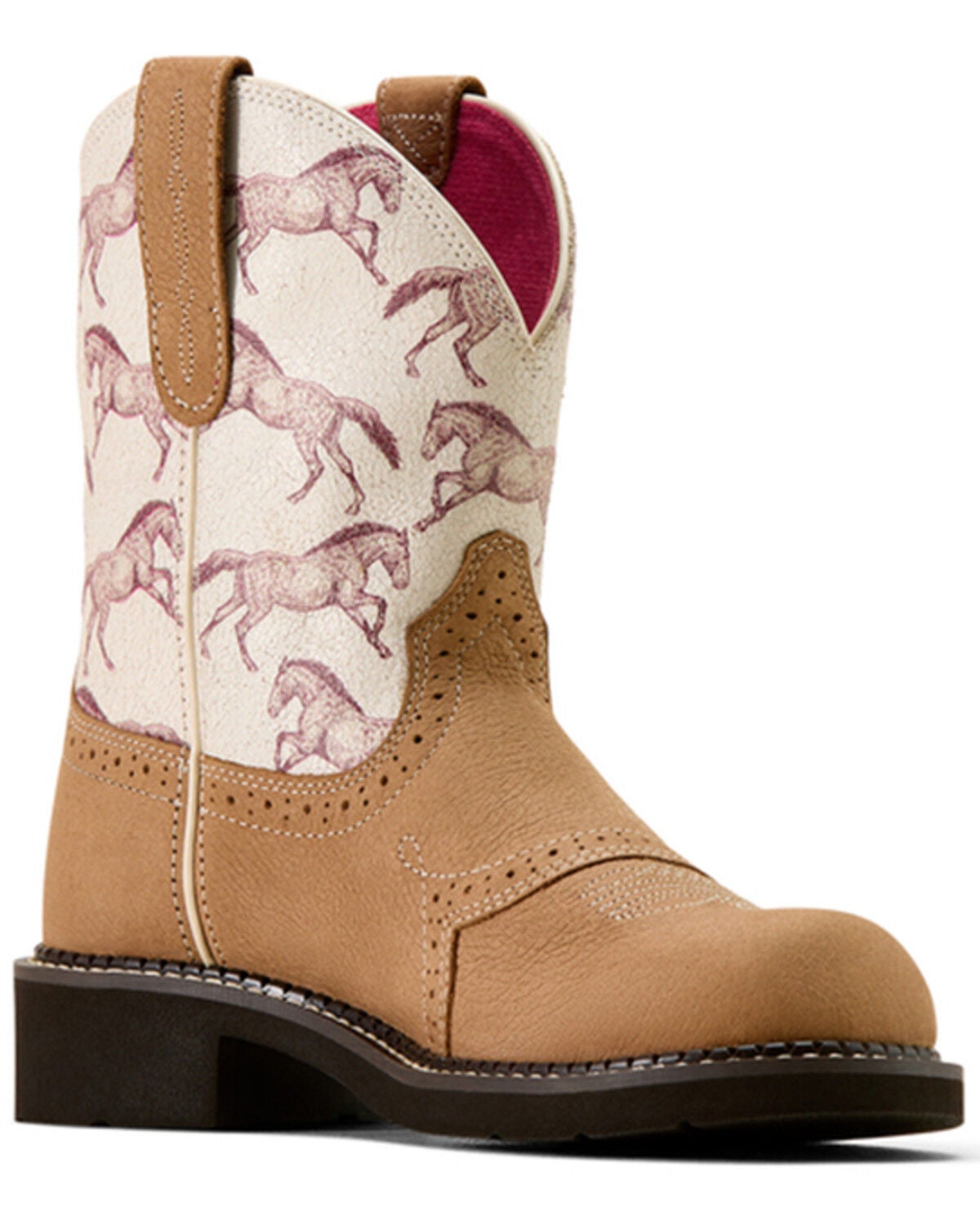 Ariat Women's Fatbaby Heritage Farrah Western Boots - Round Toe, Brown, hi-res