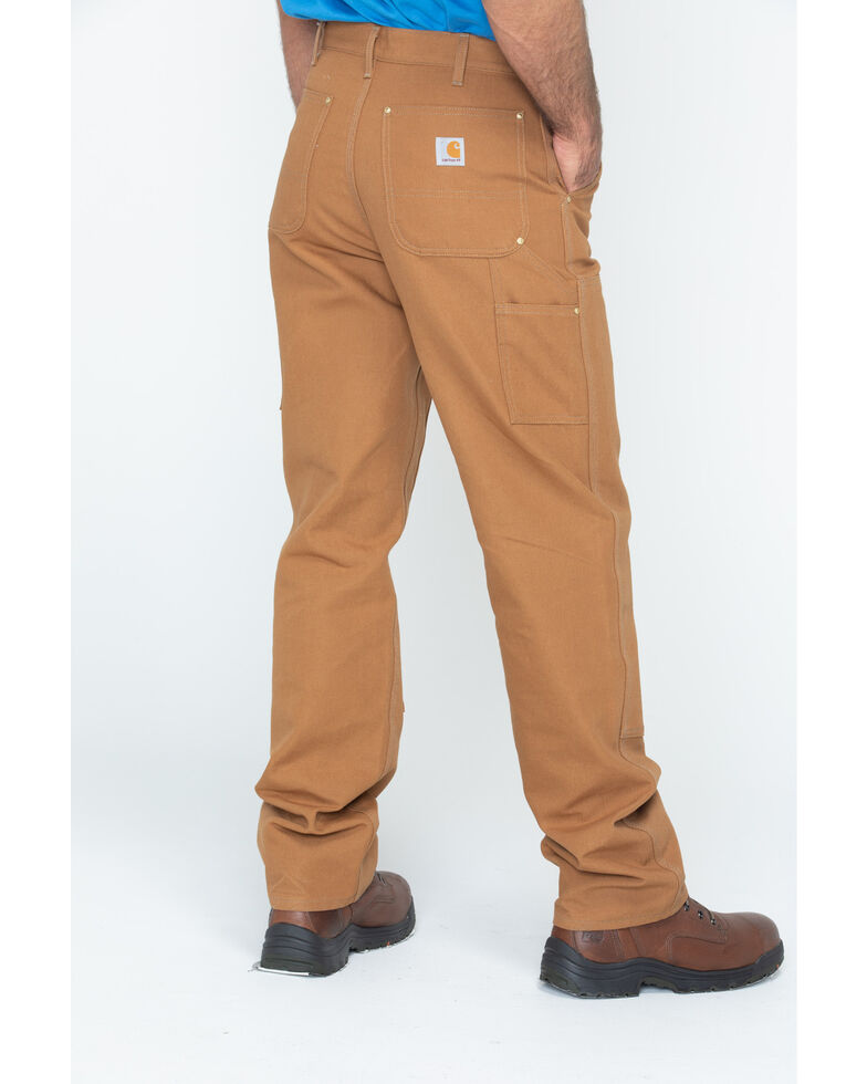 Carhartt Double Duck Dungaree Fit Khaki Work Jeans - Big, Brown, hi-res