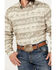 Image #2 - Roper Men's Vintage Horse & Cow Striped Print Long Sleeve Pearl Snap Western Shirt, Sand, hi-res