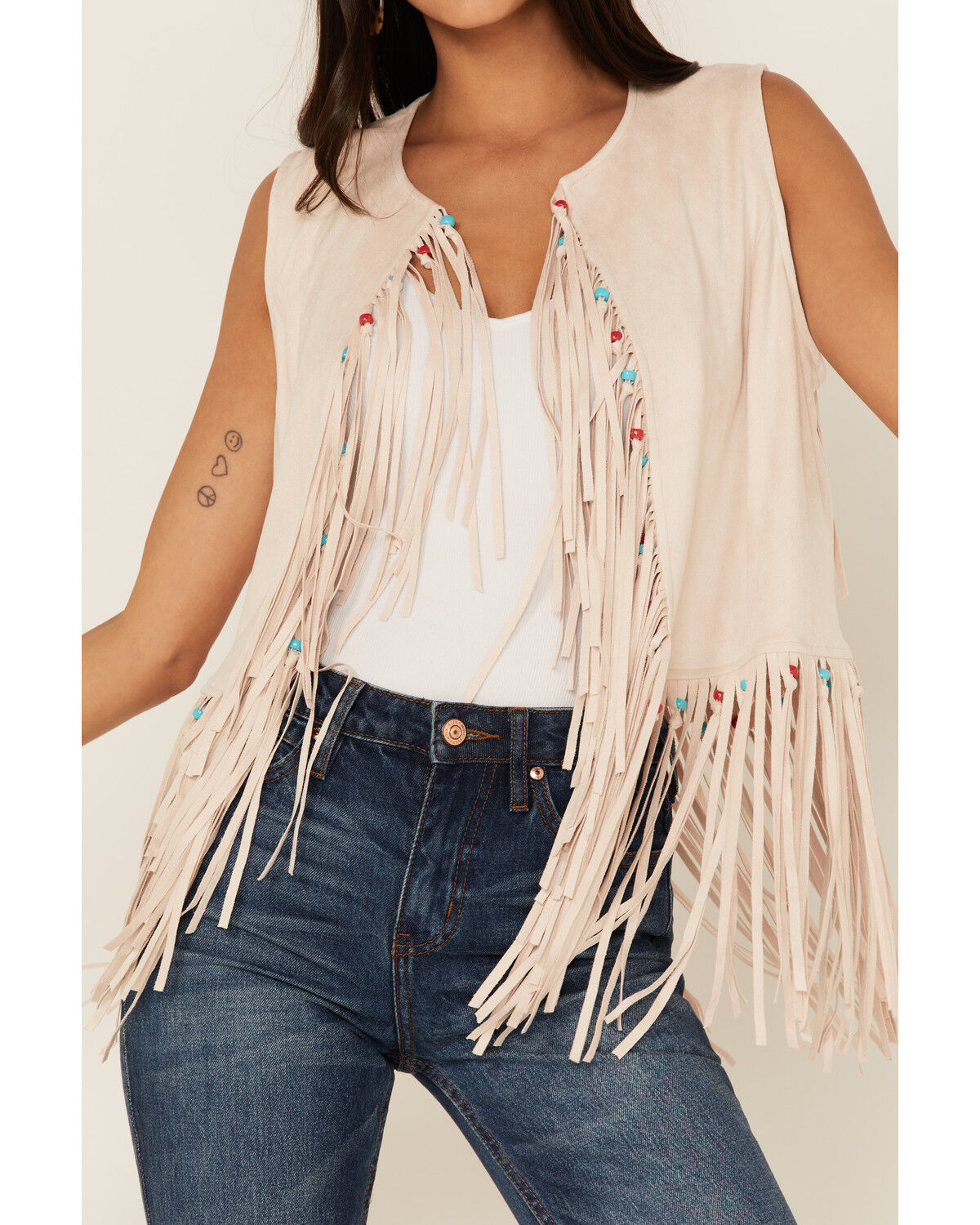 Image #3 - Tasha Polizzi Women's Magnolia Beaded Fringe Vest, White, hi-res