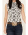 Image #3 - Cowgirl Hardware Women's Southwestern Print Sleeveless Snap Western Shirt, White, hi-res