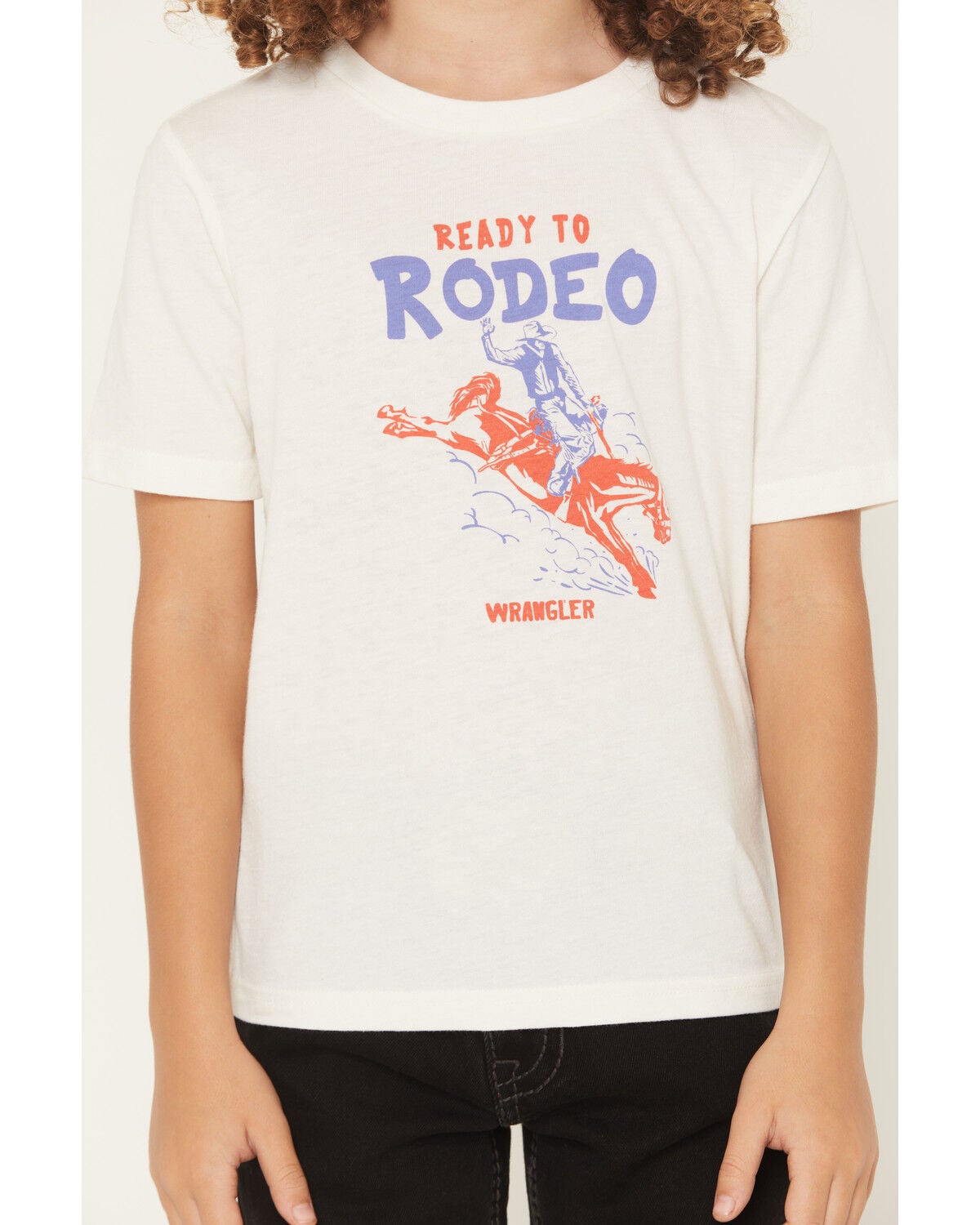 Image #3 - Wrangler Boys' Ready To Rodeo Short Sleeve Graphic T-Shirt, Cream, hi-res