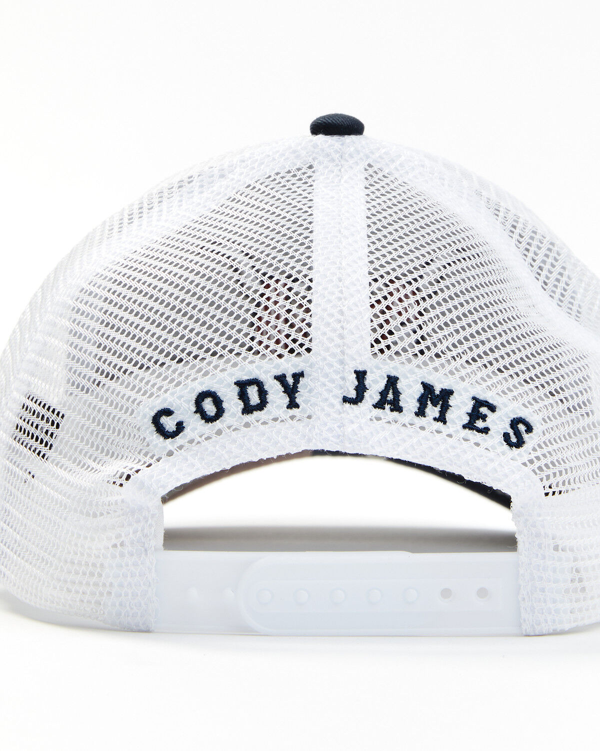 Image #3 - Cody James Men's Long Horn Skull Flag Embroidered Ball Cap, Navy, hi-res