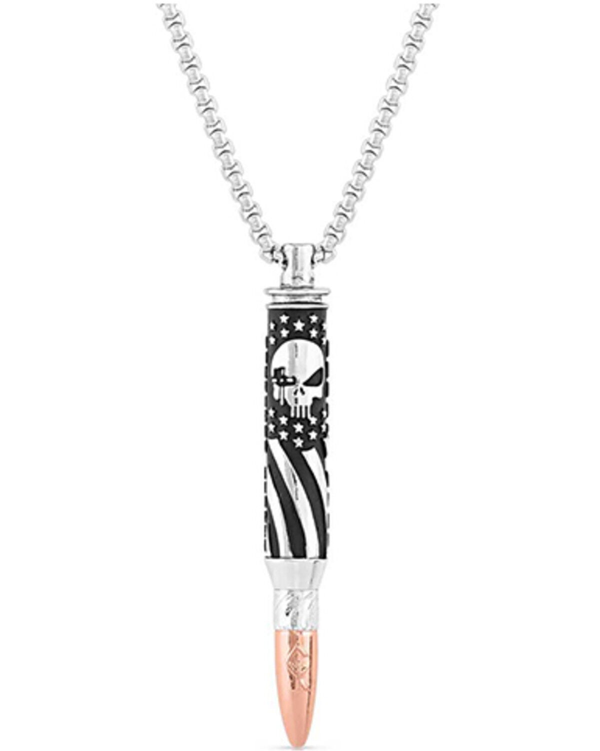 Montana Silversmiths Men's Chris Kyle Necklace, Silver, hi-res