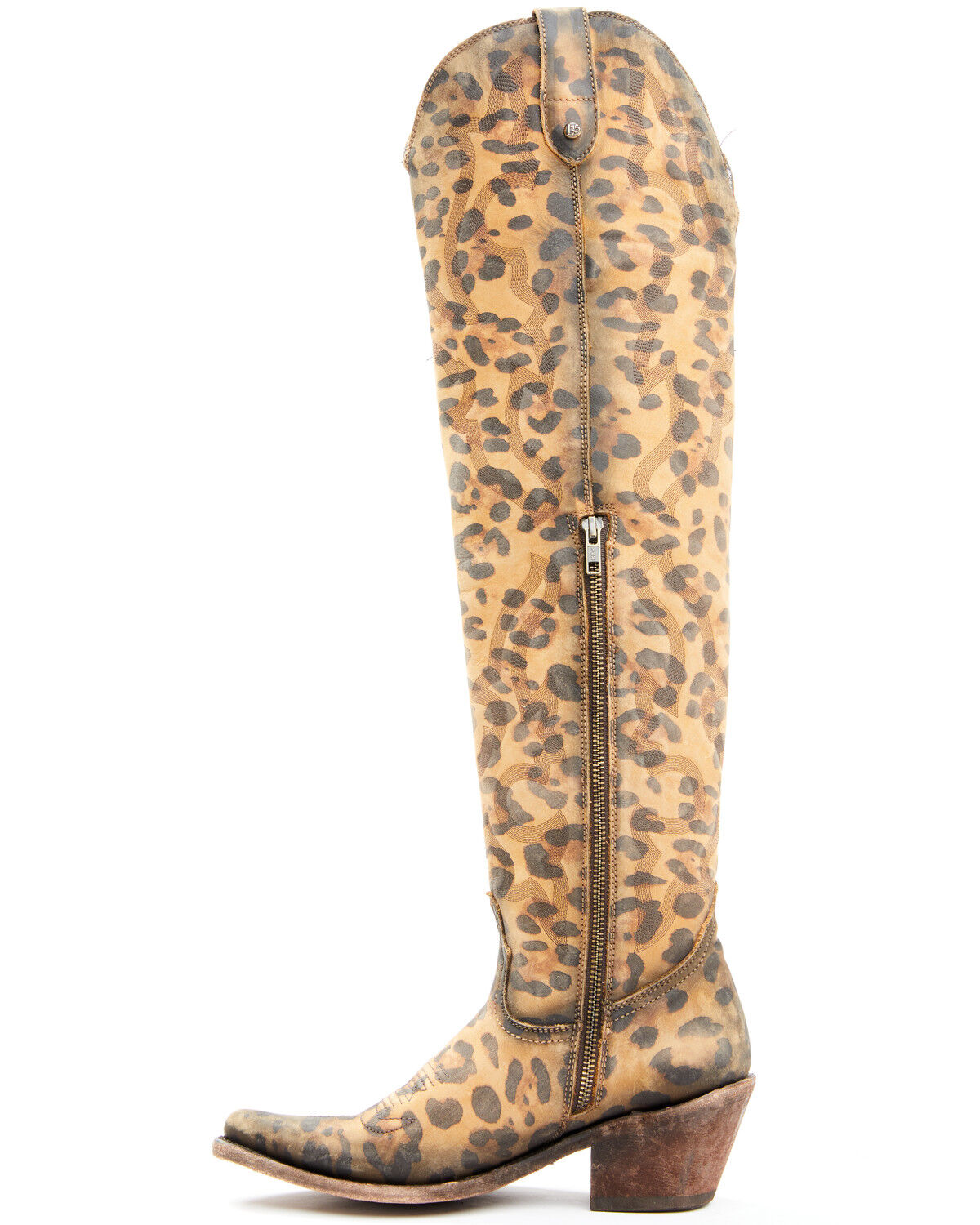 Image #3 - Liberty Black Women's Allyssa Leopard Print Western Boots - Round Toe, Tan, hi-res
