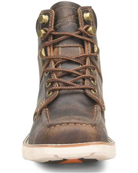 Image #3 - Double H Women's Spirit 4" Lace-Up Waterproof Work Boots - Composite Toe , Brown, hi-res