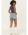 Image #3 - Wrangler Retro Women's Mae Medium Wash Mid Rise Denim Shorts, Medium Wash, hi-res