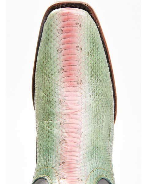 Image #6 - Dan Post Women's Exotic Watersnake Skin Western Boots - Square Toe, Green, hi-res