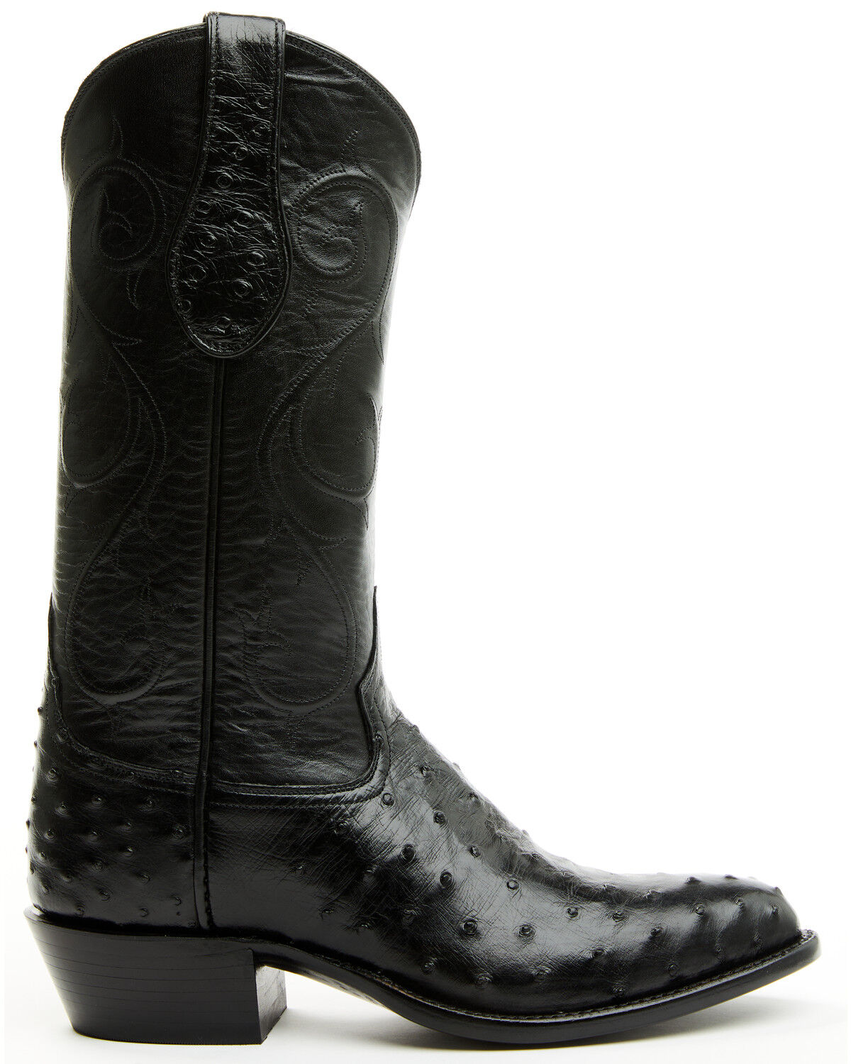 Image #2 - Tony Lama Men's Exotic Full-Quill Ostrich Western Boots - Round Toe, Black, hi-res