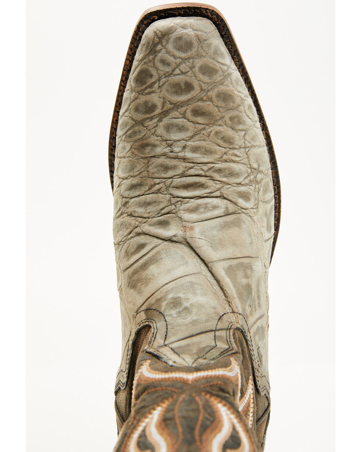 Image #6 - El Dorado Men's Exotic Alligator Western Boots - Square Toe, Grey, hi-res