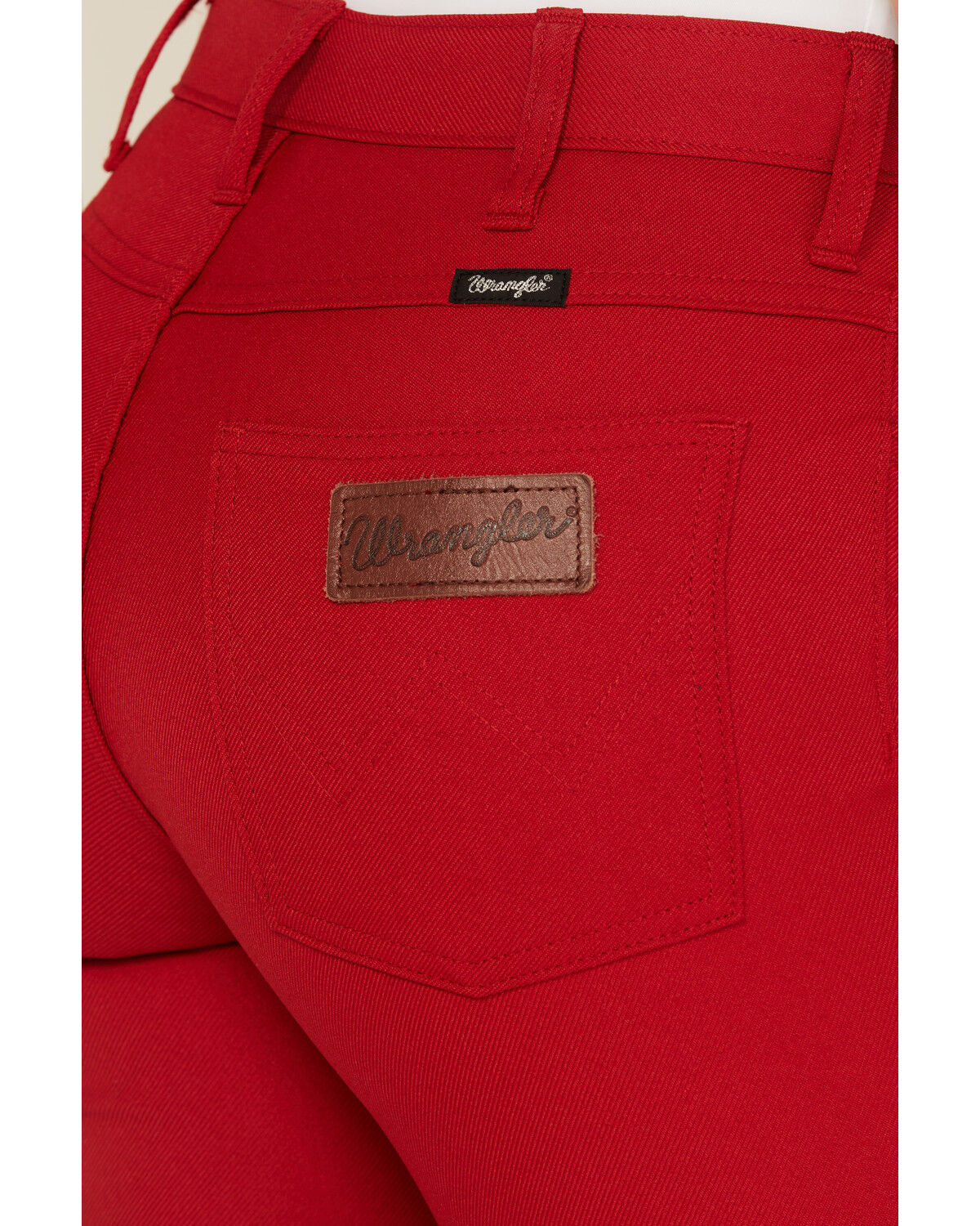 Image #4 - Wrangler Retro Women's Wrancher High Rise Straight Stretch Jeans, Red, hi-res