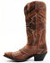 Image #3 - Laredo Women's Distressed Sidewinder Western Boots - Snip Toe, Tan, hi-res