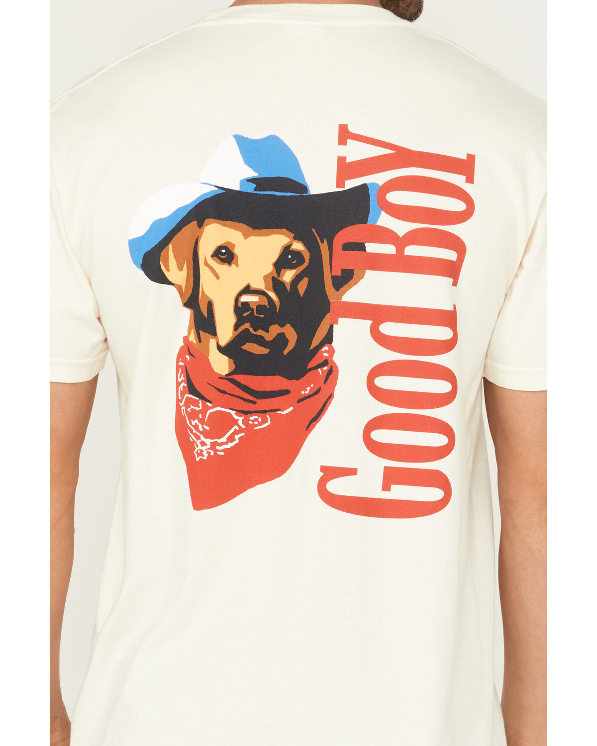 Image #4 - Buckwear Men's Good Boy Cowboy Short Sleeve Graphic T-Shirt, Ivory, hi-res