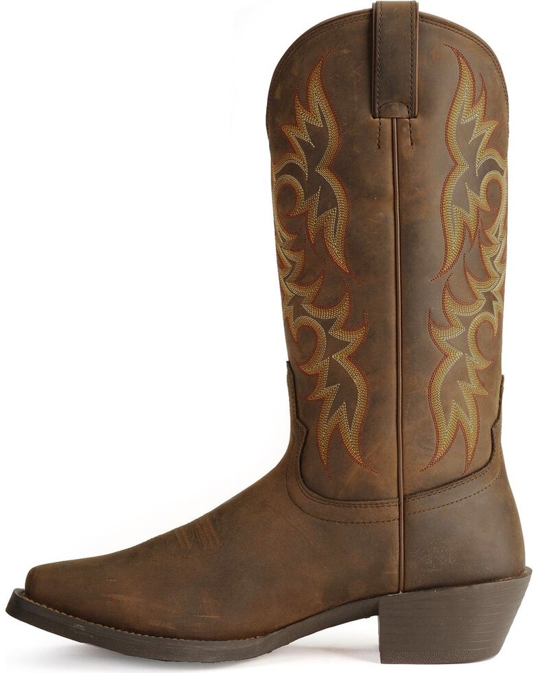 Justin Stampede Western Apache Cowboy Boots - Square Toe, Sorrel, hi-res