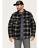 Image #1 - Brothers and Sons Men's Wool Full Zip Plaid Print Jacket, Black, hi-res