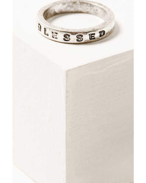 Image #2 - Shyanne Women's Heart Cross Ring Set , Silver, hi-res