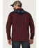 Image #4 - Moonshine Spirit Men's Jefferson Small Plaid Embroidered Long Sleeve Snap Western Shirt , Red, hi-res