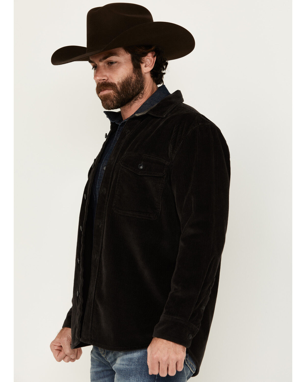 Image #2 - Pendleton Men's Belmont Corduroy Button-Down Shacket, Charcoal, hi-res
