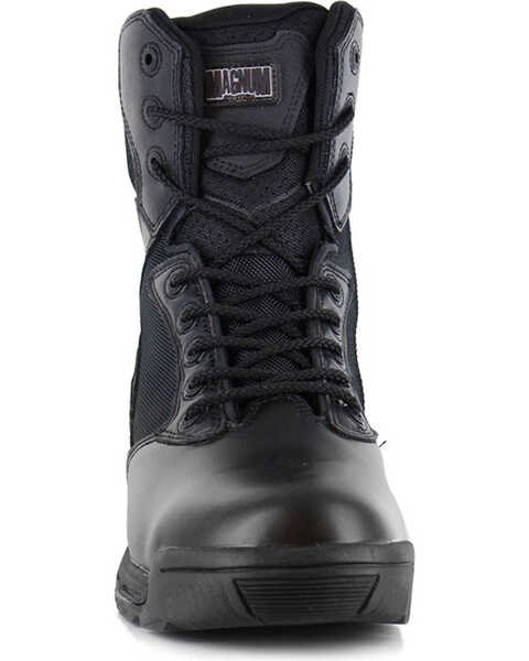 Image #4 - Magnum Men's Stealth Force Side Zip Waterproof Work Boots - Round Toe, Black, hi-res