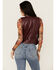 Image #4 - Revel Women's Solid Faux Leather Vest, Burgundy, hi-res