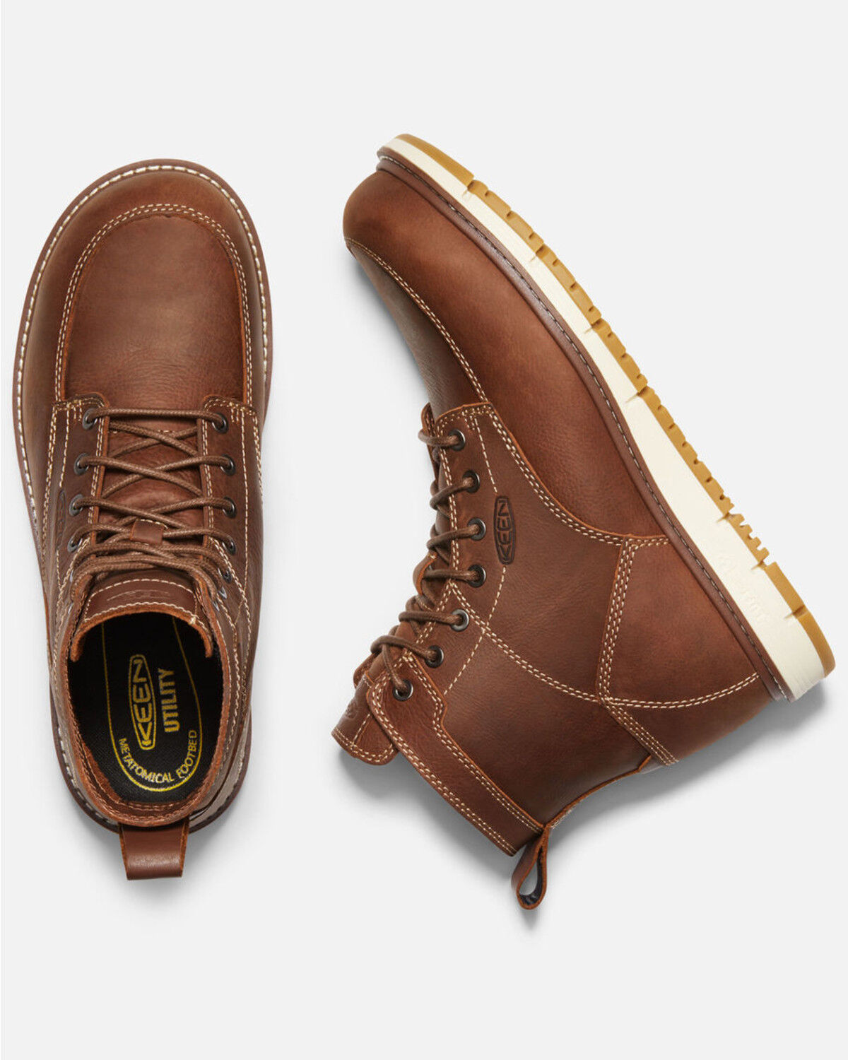 Image #3 - Keen Men's San Jose Work Boots - Aluminum Toe, Lt Brown, hi-res