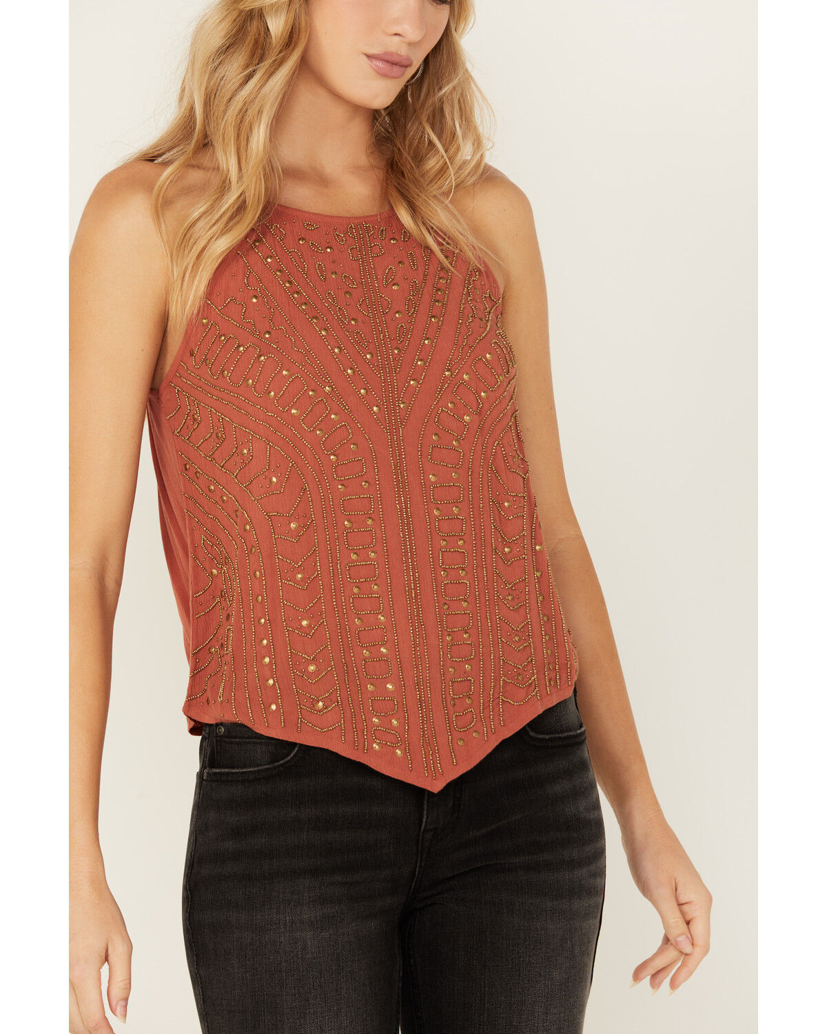 Image #3 - Idyllwind Women's Alpine Super Embellished Tank, Pecan, hi-res