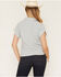 Image #4 - Shyanne Women's Featherlight Striped Short Sleeve Pearl Snap Woven Western Shirt, Light Blue, hi-res