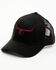 Image #1 - RANK 45® Men's Bullhorn Ball Cap, Black, hi-res