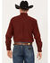 Image #4 - Roper Men's Pinewood Solid Long Sleeve Button Down Western Shirt, Red, hi-res
