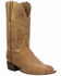 Lucchese Men's Handmade Lance Smooth Ostrich Boots - Square Toe , Lt Brown, hi-res