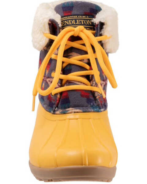 Image #4 - Pendleton Women's Tucson Duck Rubber Boots - Round Toe, Yellow, hi-res