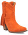 Image #1 - Dingo Women's Fandango Fringe Western Booties - Snip Toe, Orange, hi-res