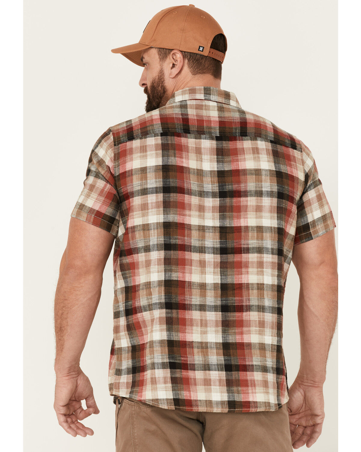 Image #4 - North River Men's Earth Crosshatch Large Plaid Short Sleeve Button Down Western Shirt, Multi, hi-res
