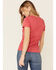Rock & Roll Denim Women's Red Texas Rodeo Tee, Red, hi-res